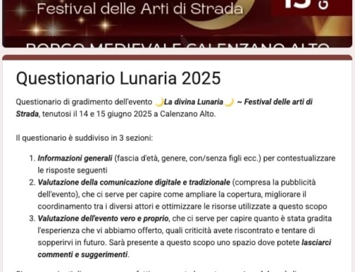 Questionario di gradimento per Lunaria 2025